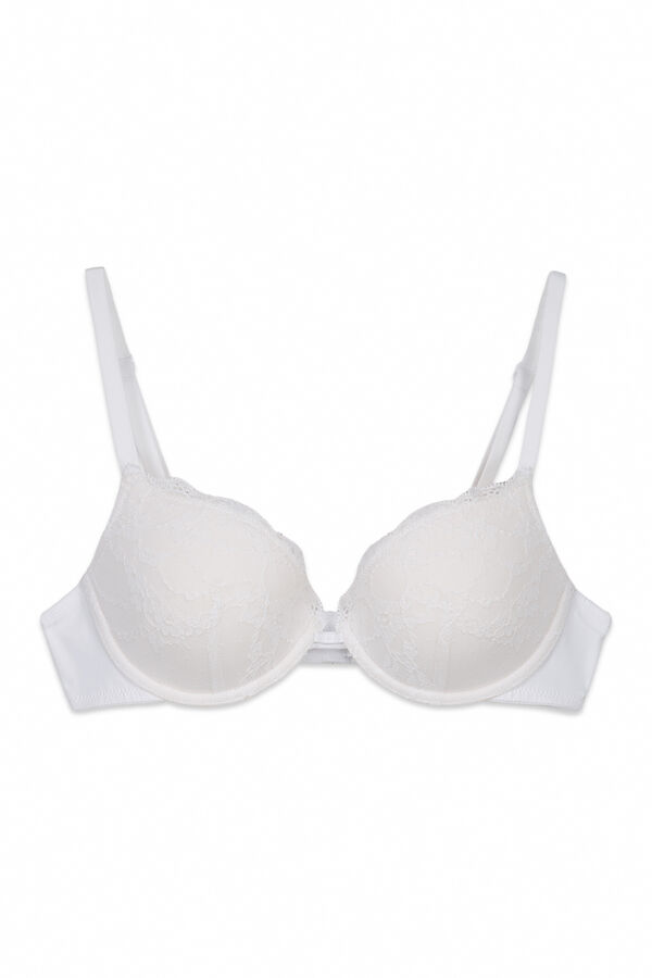 Women'secret Brasier cl&aacute;sico relleno de encaje blanco BEAUTIFUL marfil