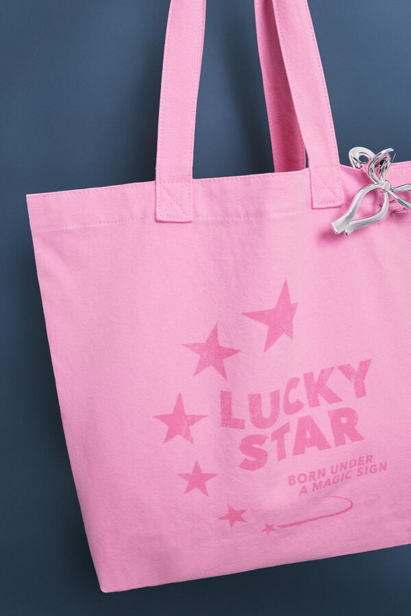 HI&BYE Bolsa tote rosa estrellas rosa