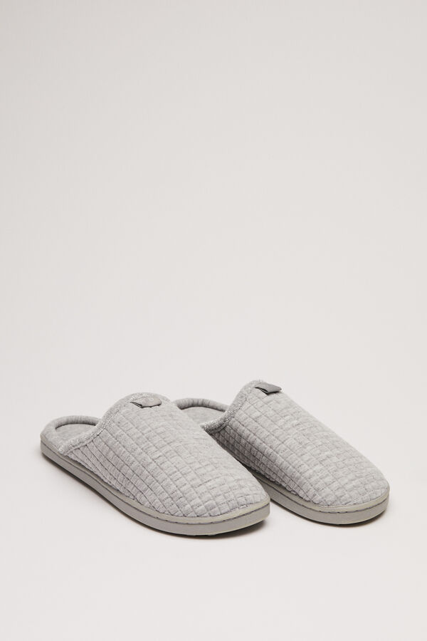 Womensecret Zapatillas casa brillos gris gris