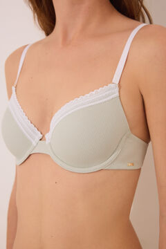 Womensecret BEAUTIFUL Relleno clásica de algodón con relleno y aros verdes verde