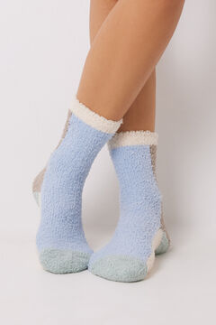 Womensecret Calcetines pelo azul y verde azul