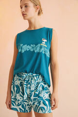 Womensecret Pantalón corto 100% algodón Snoopy estampado