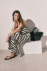 Women'secret Jumpsuit largo estampado cebra estampado