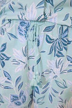 Womensecret Pijama camisera capri 100% algodón flores estampado