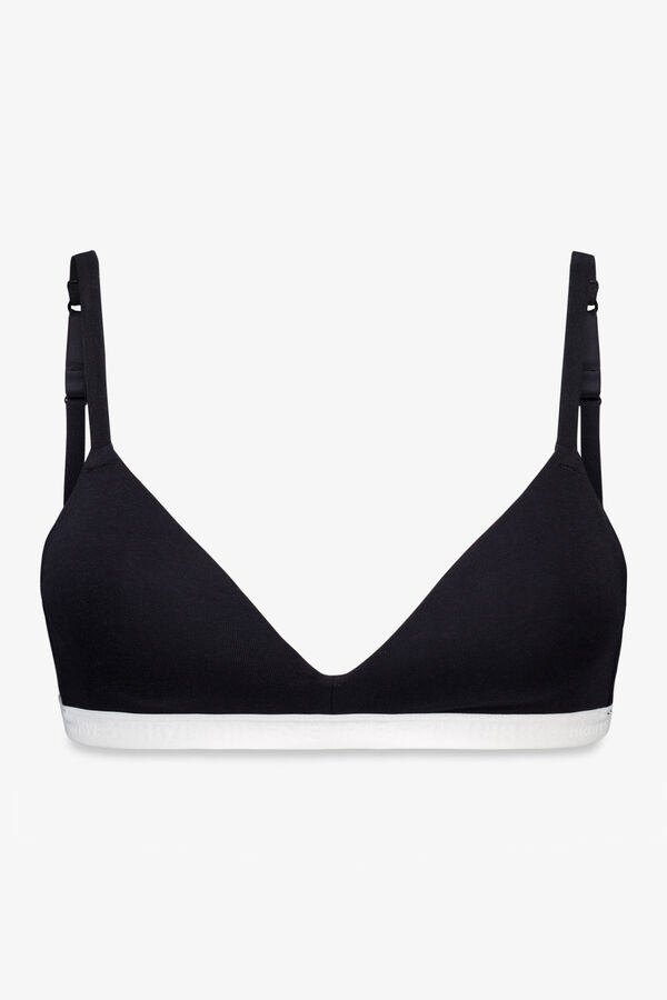 HI&BYE Brasier triangular con relleno fijo negro negro