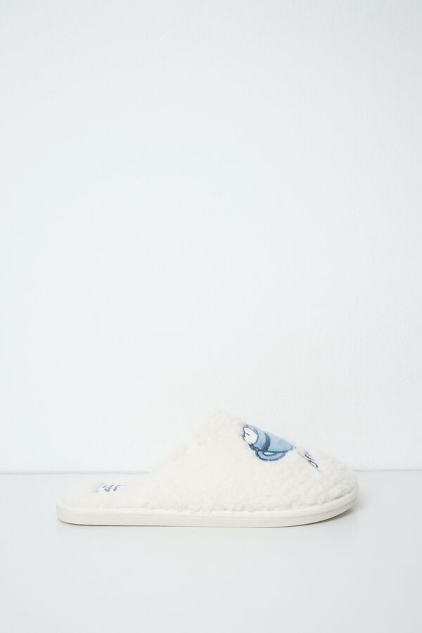 Women'secret Pantunflas Snoopy borreguito marfil