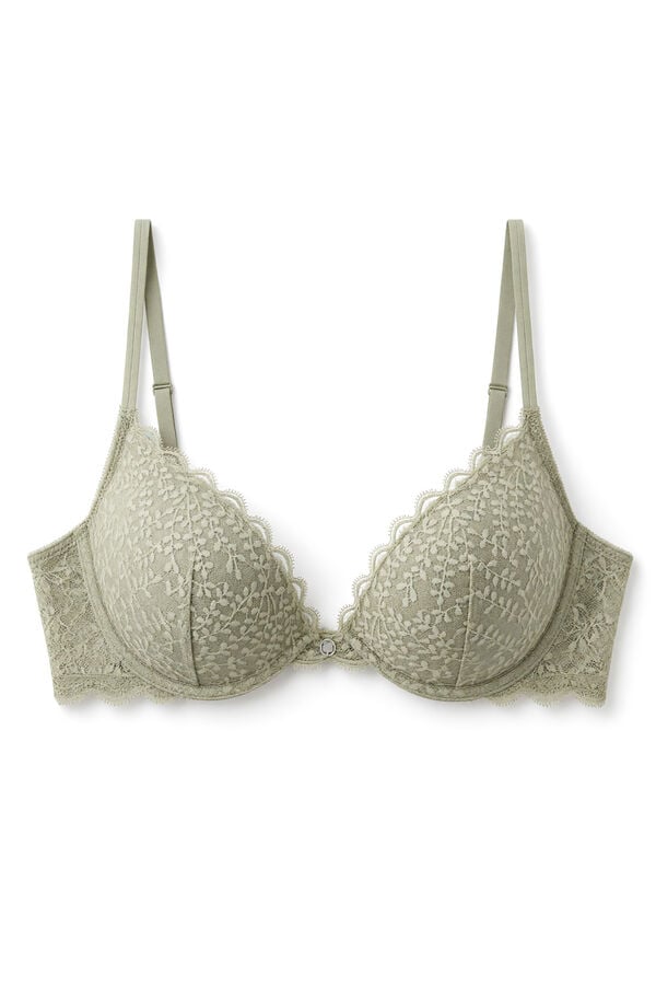 Women'secret Sujetador push up encaje kaki GORGEOUS kaki