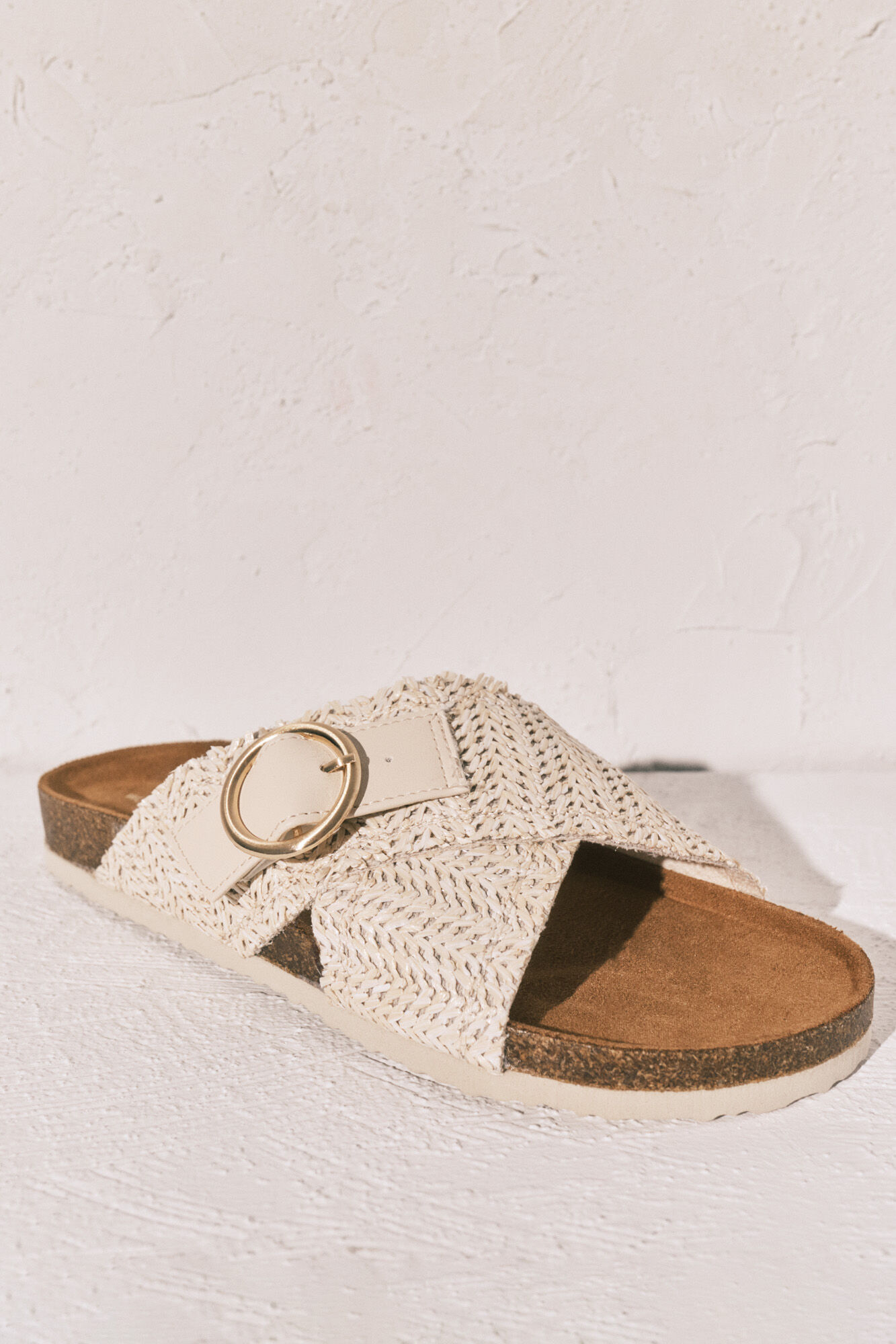 Women'secret Sandalias bio de tiras cruzadas blanco