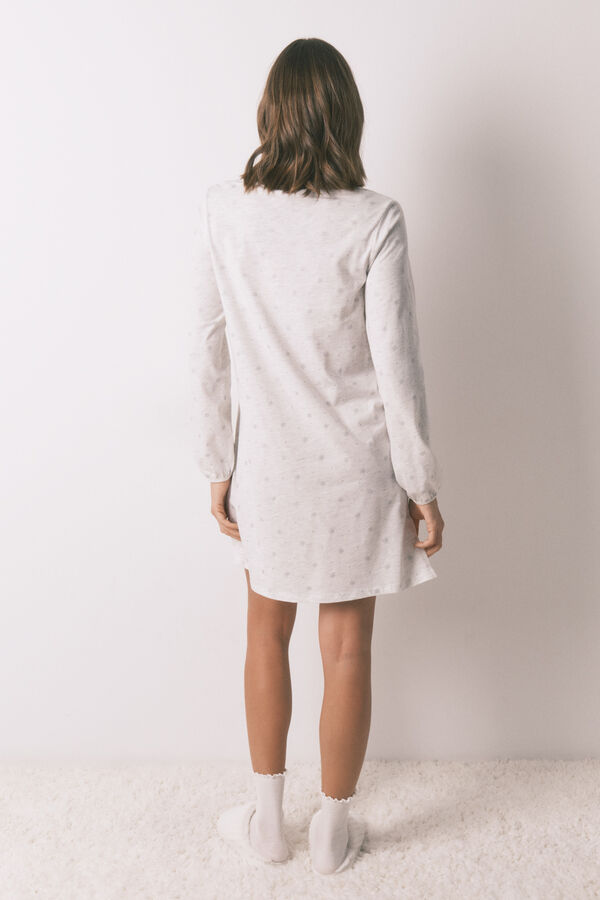 Women'secret Camis&oacute;n corto 100% algod&oacute;n con efecto brillo gris gris