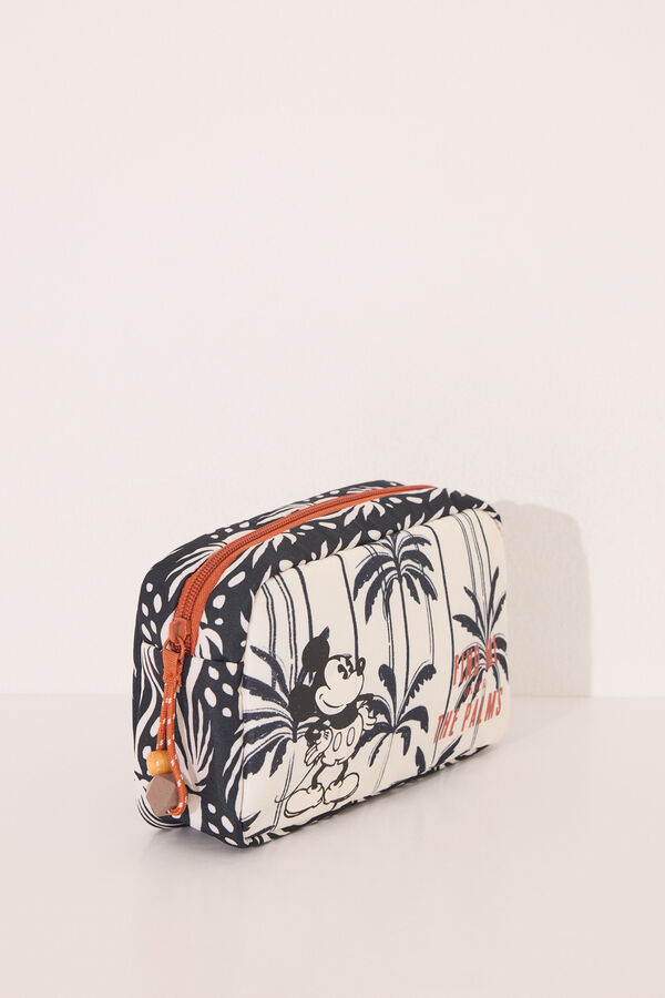 Womensecret Pequeño neceser con estampado de Mickey Mouse negro