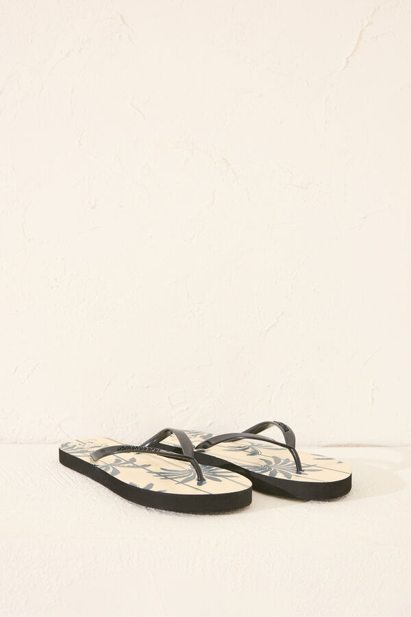 Womensecret Chanclas con estampado de Mickey Mouse blanco