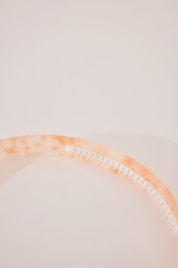 Womensecret Diadema de acetato naranja estampado