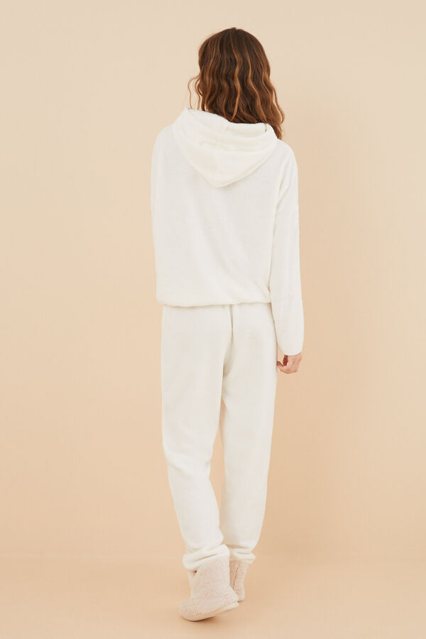 Womensecret Pijama fleece Snoopy blanco marfil