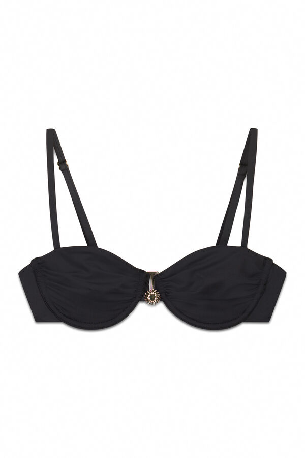 Women'secret Top de bikini balconette negro negro