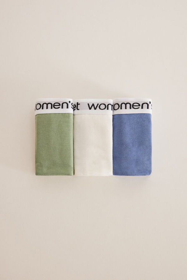 Womensecret Pack 3 panties algodón logo blanco