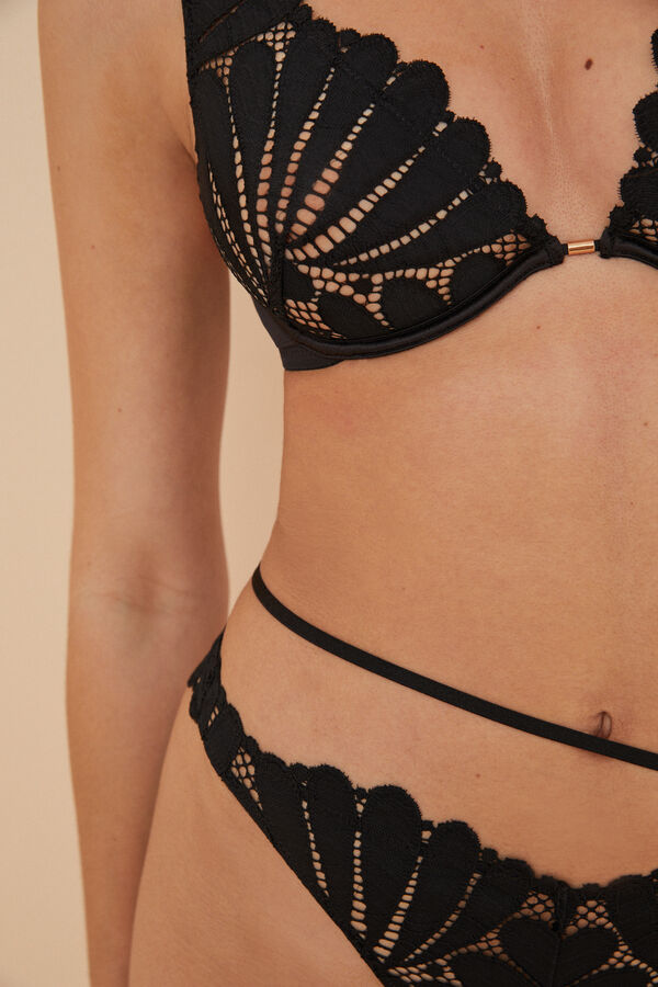 Womensecret Brasier halter encaje negro negro