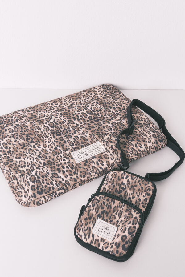 Women'secret Funda de ordenador de nailon con estampado animal estampado