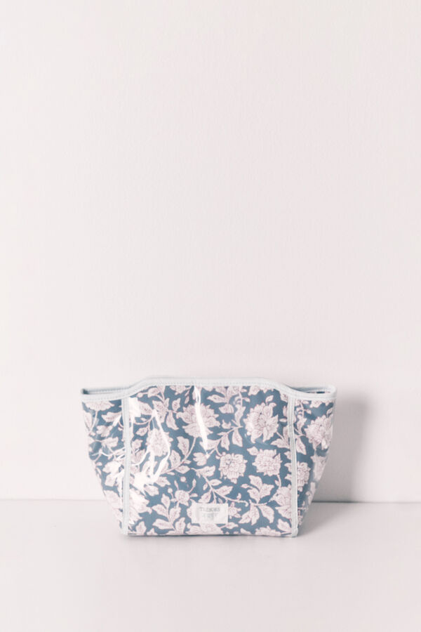 Women'secret Neceser mediano estampado floral azul estampado
