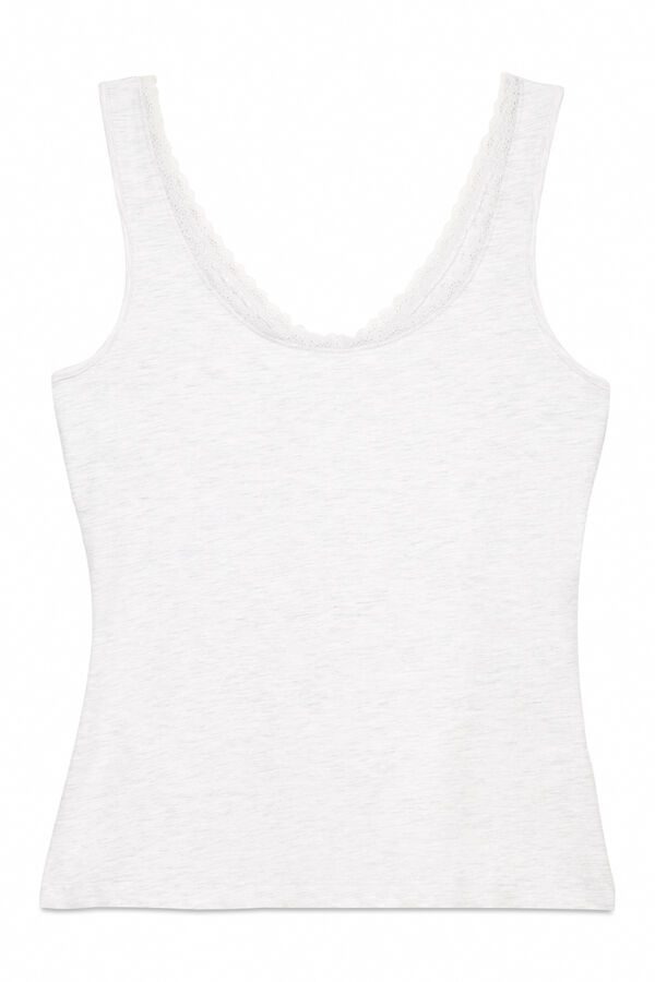 Women'secret Playera de tirantes gris  gris