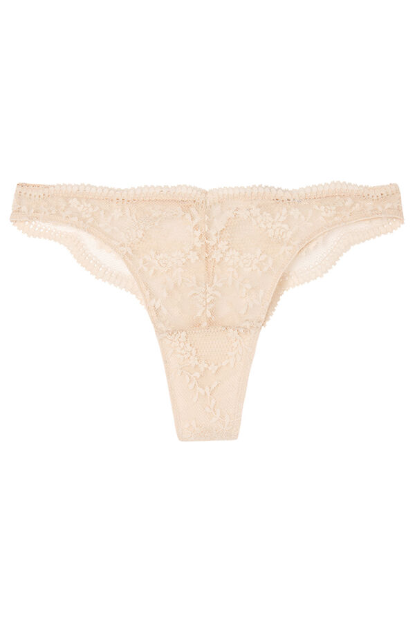 Womensecret Tanga clásica encaje rosa rosa