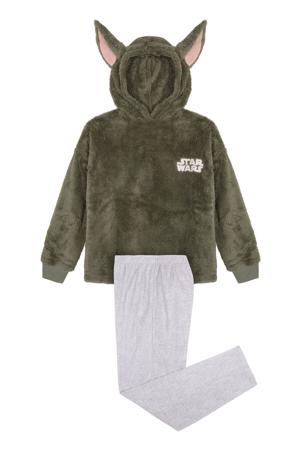 Womensecret Pijama larga Star Wars capucha orejas  kaki