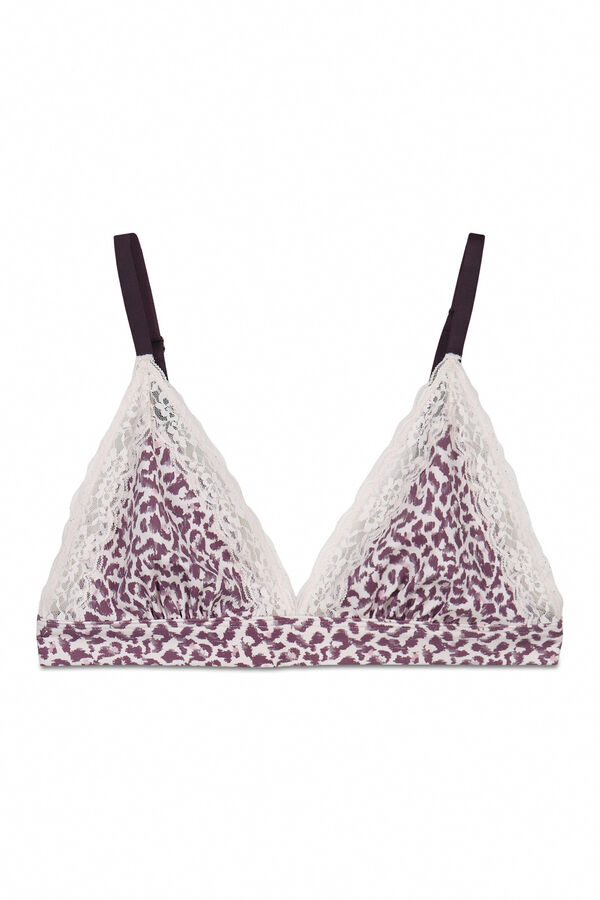 Women'secret Brasier triangular estampado animal print natural estampado