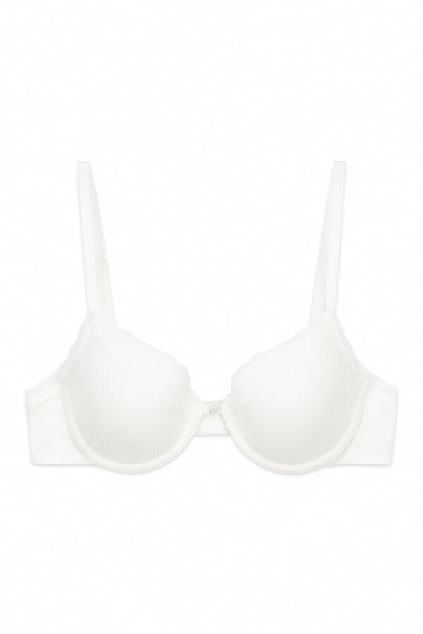 Women'secret Brasier cl&aacute;sico con relleno de algod&oacute;n blanco BEAUTIFUL blanco