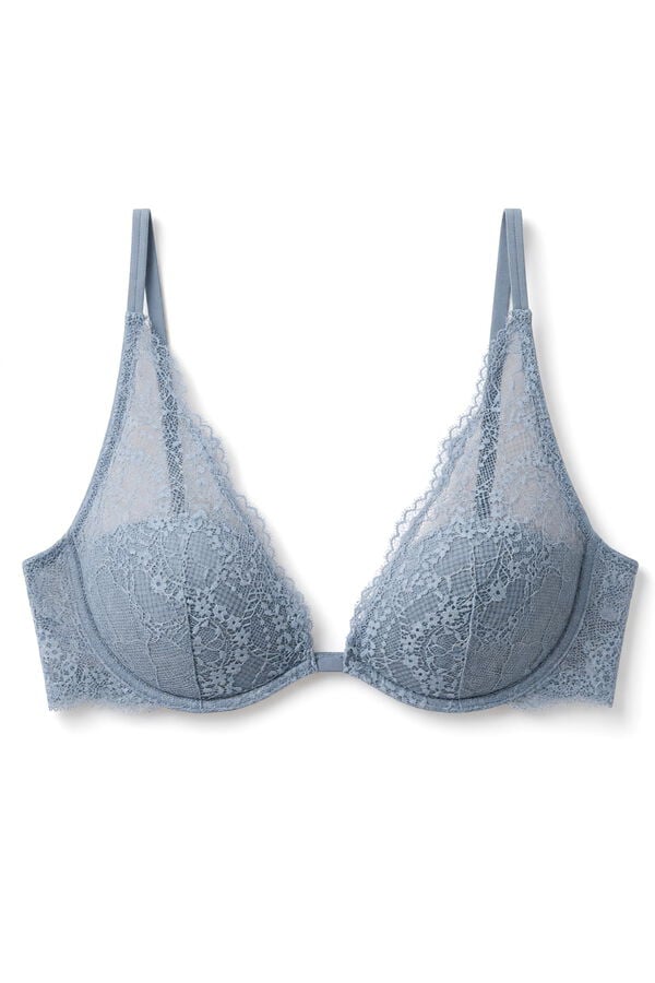 Women'secret Brasier halter con relleno de encaje azul INTUITIVE azul