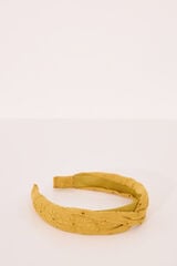 Womensecret Diadema suiza con bordado en mostaza amarillo