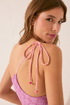 Womensecret Trikini asimétrico estampado tribal rosa