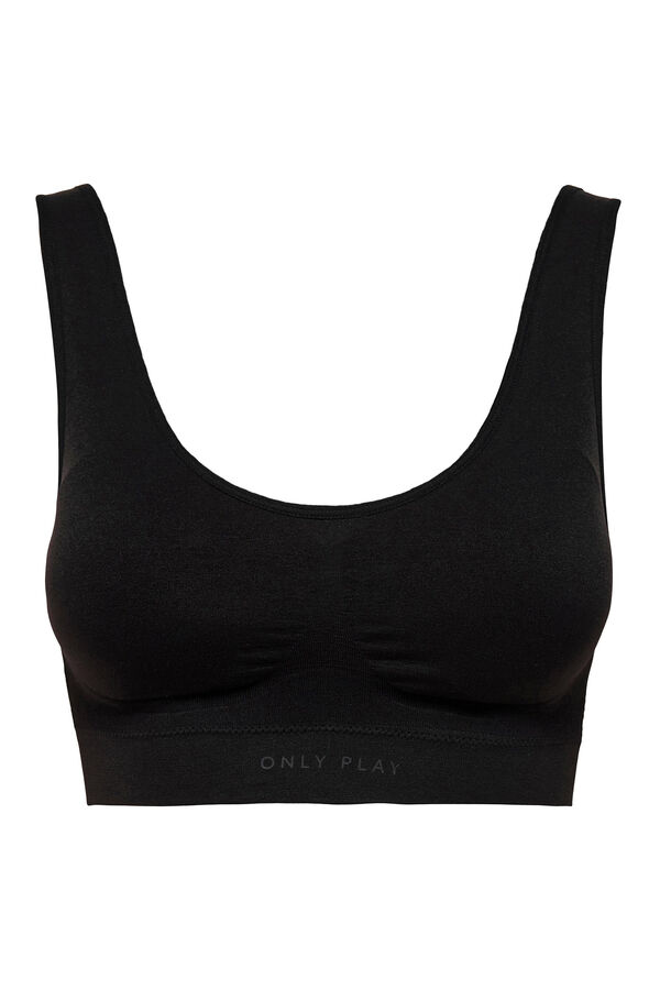 Only Play Brasier deportivo sin costuras negro