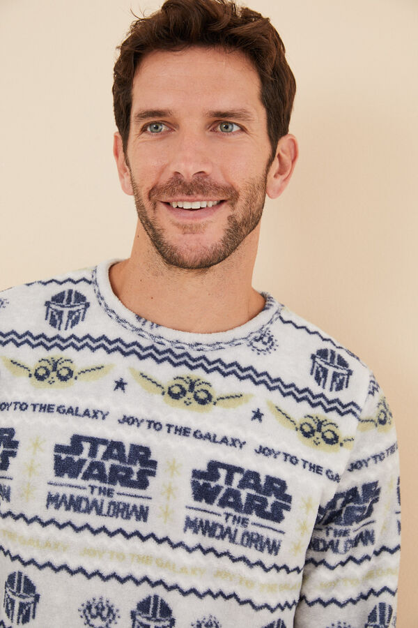 Womensecret Pijama larga hombre fleece Star Wars gris