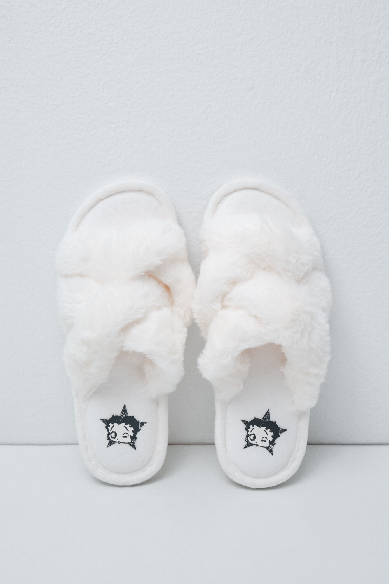 Women'secret Pantunflas de peluche Snoopy blanco