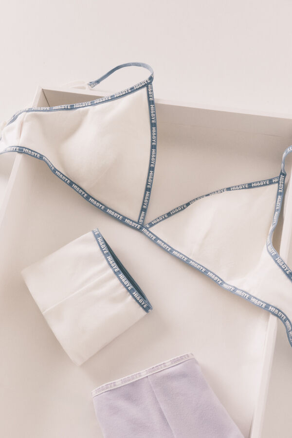 HI&BYE Pack de 2 panties b&oacute;xer morado y blanco blanco