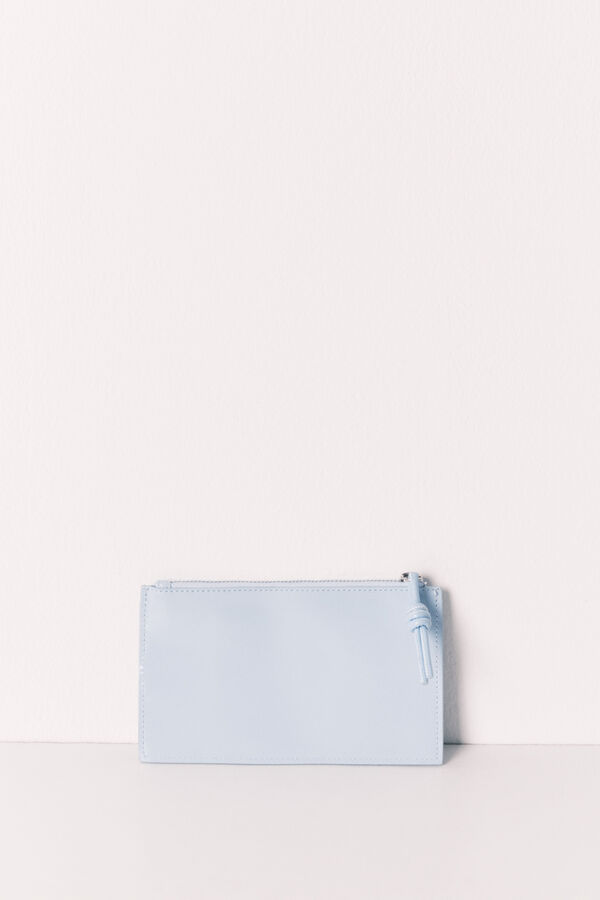 Women'secret Monedero mini de charol azul azul