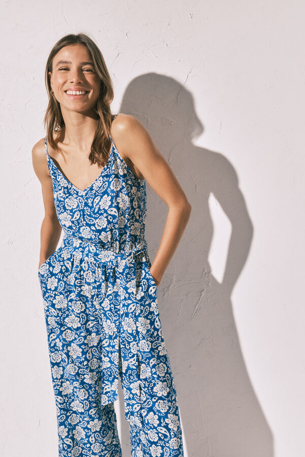 Women'secret Jumpsuit largo de tirantes estampado boho estampado