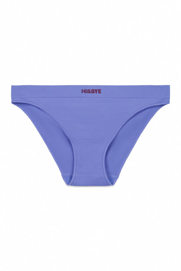 Womensecret Panty clásica azul sin costuras azul