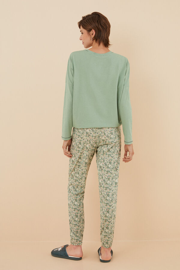 Womensecret Pijama 100% algodón Snoopy verde verde