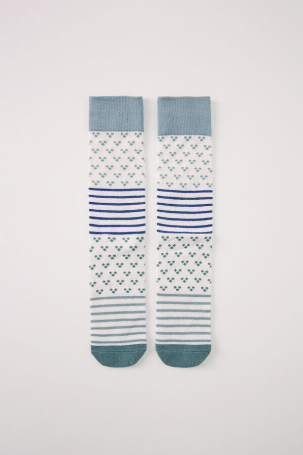 Womensecret Calcetines largos rayas verde verde