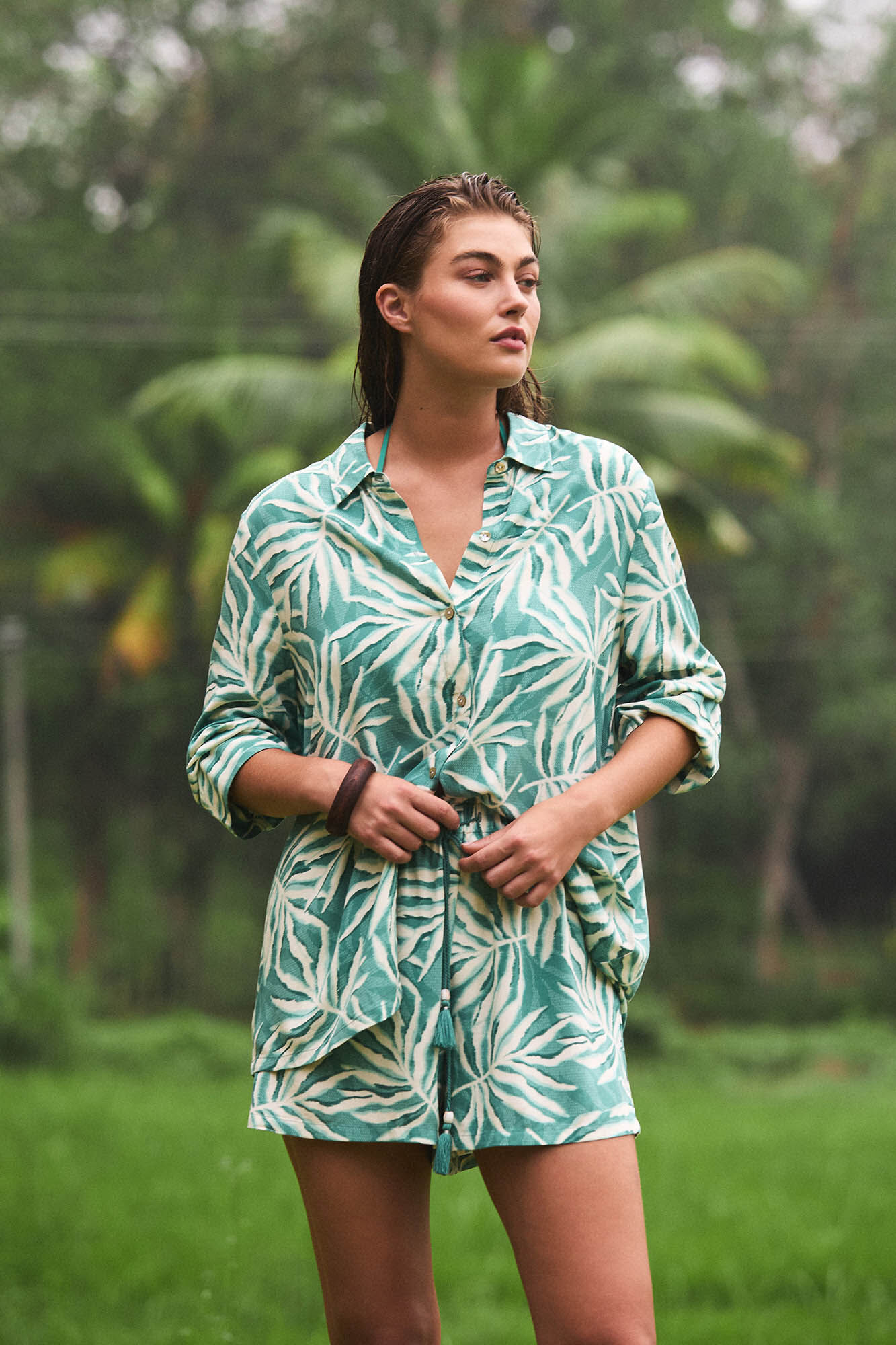 Women'secret Pantaloni Lunghi In Viscosa Stampa Foglie - Pigiama Donna Comodo E Alla Moda
