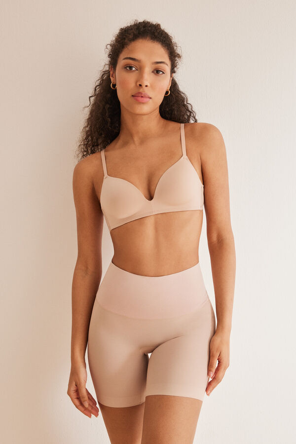 Womensecret Pantalón moldeador alto efecto push up nude