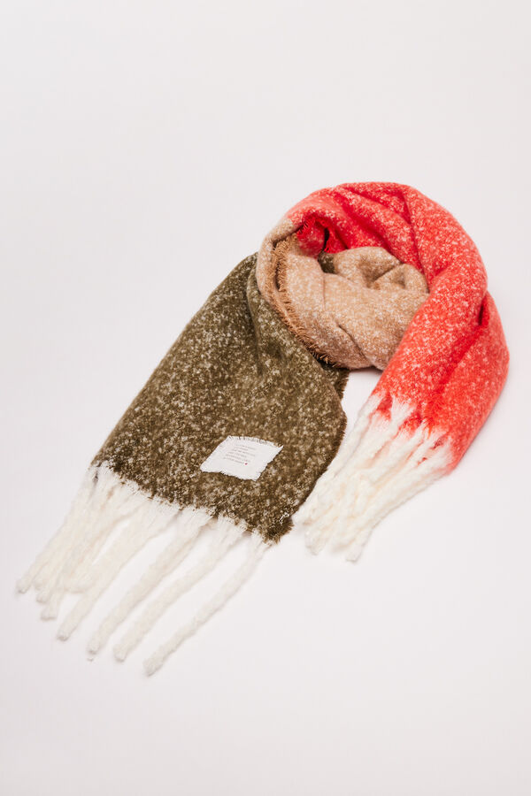 Womensecret Bufanda efecto mohair multicolor kaki