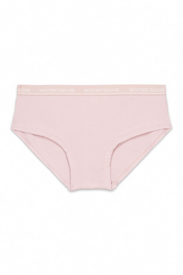 Women'secret Panty ancha brasileña de algodón rosa rosa