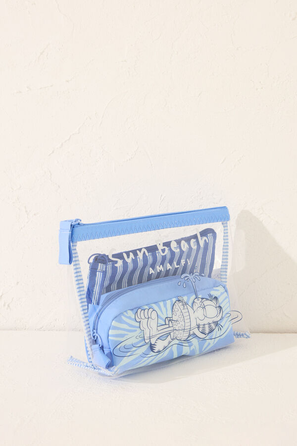 Womensecret Estuche de neceser azul Garfield estampado