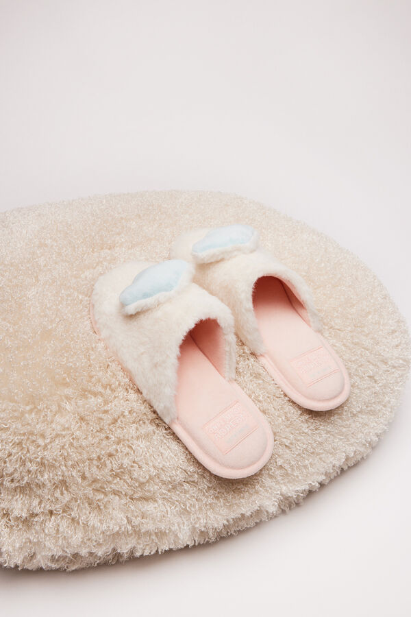 Womensecret Pantuflas casa pelo nube marfil