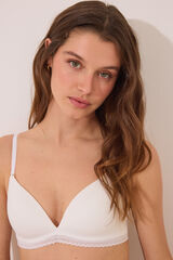Womensecret Brasier triangular CHARMING relleno algodón marfil marfil