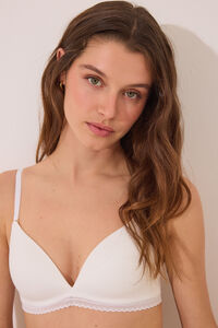 Womensecret Brasier triangular CHARMING relleno algodón marfil marfil