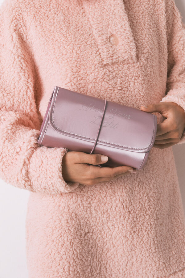 Women'secret Neceser mediano con satinado rosa rosa