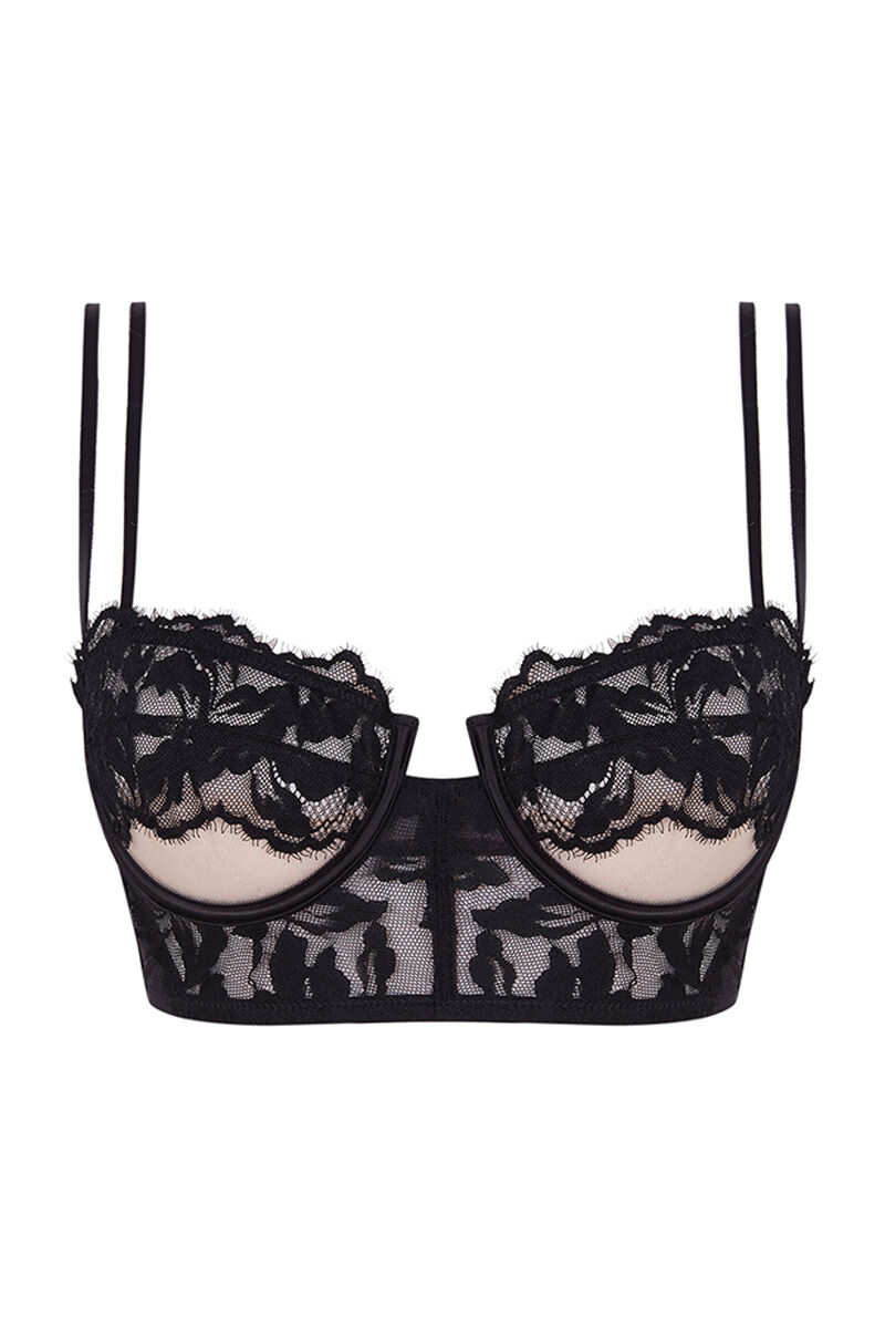 Brasier balconette encaje negro Brasieres WomenSecret MX