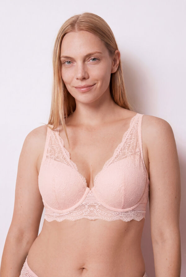 Women'secret Brasier halter con relleno de encaje rosa INTUITIVE rosa